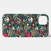 Schädel in Blume Case-Mate iPhone Hülle (Rückseite (Horizontal))
