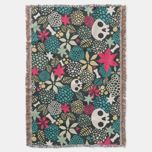 Schädel in Blume Decke (Vorderseite Vertikal)