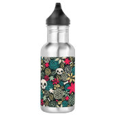 Schädel in Blume Edelstahlflasche (Rechts)