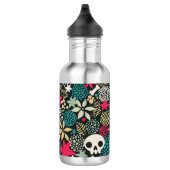 Schädel in Blume Edelstahlflasche (Rechts)