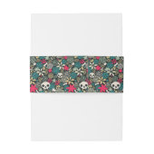 Schädel in Blume Einladungsbanderole (Rückseitenbeispiel)