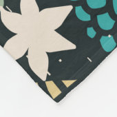Schädel in Blume Fleecedecke (Ecke)