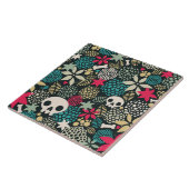 Schädel in Blume Fliese (Seite)