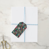 Schädel in Blume Geschenkanhänger (Mit Garn)