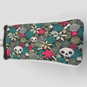 Schädel in Blume Golf Headcover (Vorderseite)