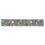 Schädel in Blume Großer Tischläufer (Horizontal)