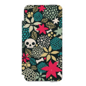 Schädel in Blume Incipio iPhone Geldbeutel-Hülle (Folio Vorderseite)