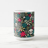 Schädel in Blume Kaffeetasse (Mittel)