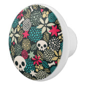 Schädel in Blume Keramikknauf (Rechts)