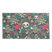 Schädel in Blume Kissenbezug (Rückseite)