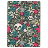 Schädel in Blume Klemmbrett (Rückseite)