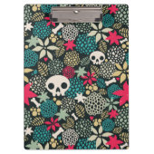 Schädel in Blume Klemmbrett (Vorderseite)