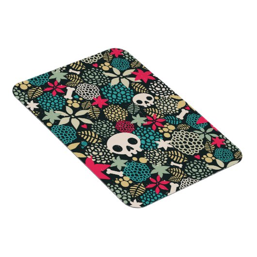 Schädel in Blume Magnet (Rechte Seite)