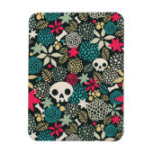 Schädel in Blume Magnet (Vertikal)