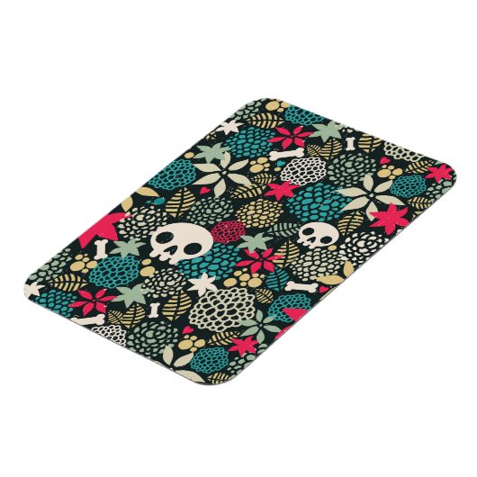 Schädel in Blume Magnet (Linke Seite)