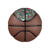 Schädel in Blume Mini Basketball (Rechts)