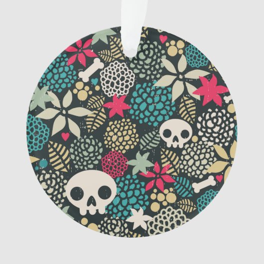 Schädel in Blume Ornament (Vorderseite)
