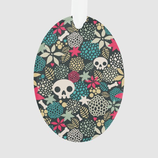 Schädel in Blume Ornament (Rückseite)
