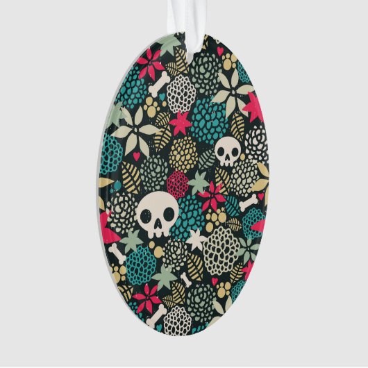 Schädel in Blume Ornament (Vorderseite)