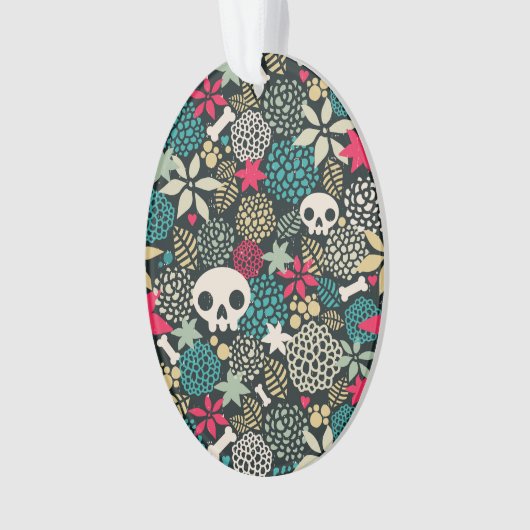 Schädel in Blume Ornament (Vorderseite)