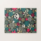 Schädel in Blume Puzzle (Horizontal)