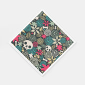 Schädel in Blume Serviette (Ecke)