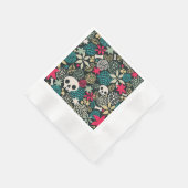 Schädel in Blume Serviette (Ecke)