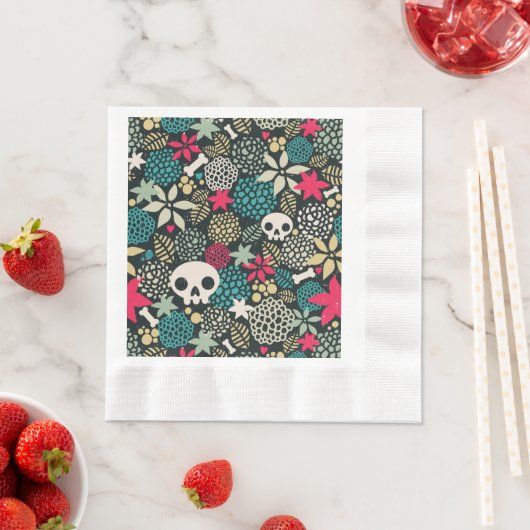Schädel in Blume Serviette (Beispiel)