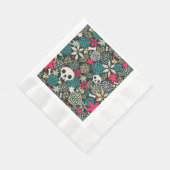 Schädel in Blume Serviette (Ecke)