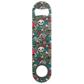 Schädel in Blume Speed Flaschenöffner (Rückseite)