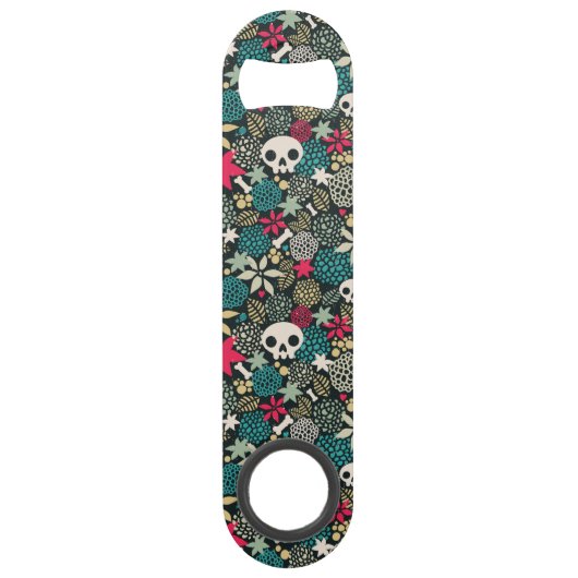 Schädel in Blume Speed Flaschenöffner (Rückseite)