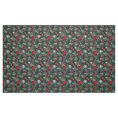 Schädel in Blume Stoff (Fat Quarter (45,7 x 55,9 cm))
