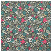 Schädel in Blume Stoff (Muster)
