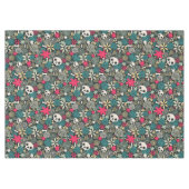 Schädel in Blume Tischdecke (Vorderseite (Horizontal))