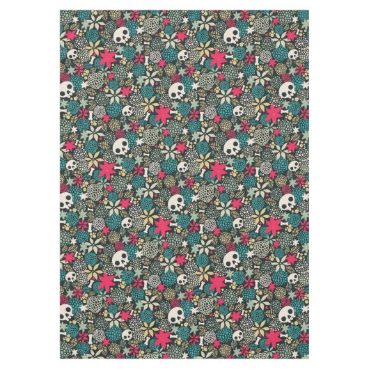 Schädel in Blume Tischdecke (Vorderseite)