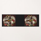 Schädel in Blume Yoga Mat Yogamatte (Vorderseite (Horizontal))