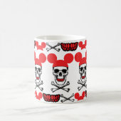 Schädel in Cartoon-Maus-Ear-Hut mit X-Bone Kaffeetasse (Mittel)