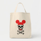 Schädel in Cartoon-Maus-Ear-Hut mit X-Bone Tragetasche (Vorne)