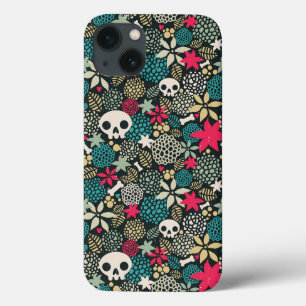 Schädel in den Blumen Case-Mate iPhone Hülle