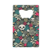 Schädel in den Blumen Geldbeutel Flaschenöffner (Rückseite)
