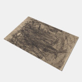 Schädel in der Menge (von Albert Besnard) Fußmatte (Schrägansicht)