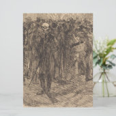 Schädel in der Menge (von Albert Besnard) Karte (Stehend Vorderseite)