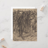 Schädel in der Menge (von Albert Besnard) Karte (Vorderseite/Rückseite Beispiel)