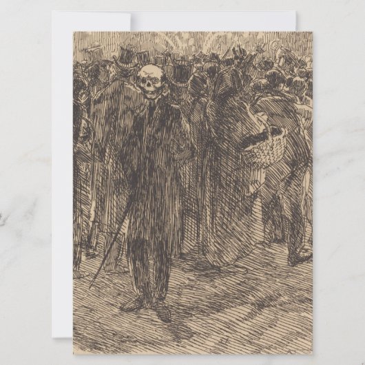 Schädel in der Menge (von Albert Besnard) Karte (Vorderseite)