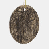 Schädel in der Menge (von Albert Besnard) Keramik Ornament (Rechts)