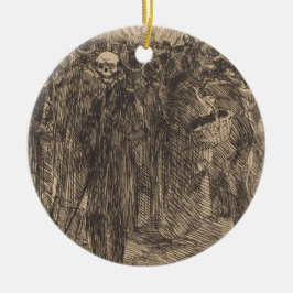 Schädel in der Menge (von Albert Besnard) Keramik Ornament