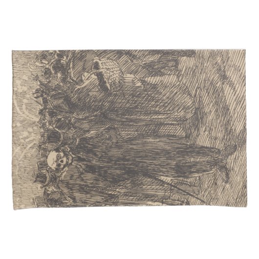Schädel in der Menge (von Albert Besnard) Kissenbezug (Vorderseite-Rechts)