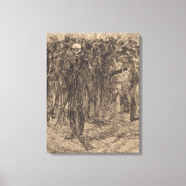 Schädel in der Menge (von Albert Besnard) Leinwanddruck