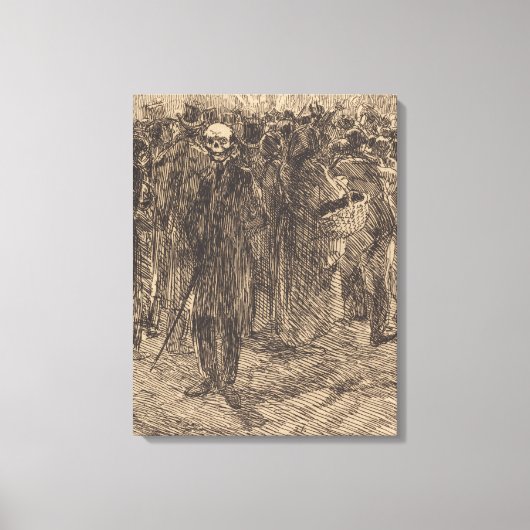Schädel in der Menge (von Albert Besnard) Leinwanddruck (Vorderseite)