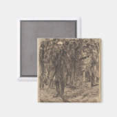 Schädel in der Menge (von Albert Besnard) Magnet (Vorderseite/Rückseite)